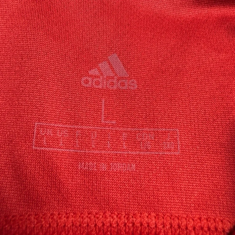 adidas M TI POLO Shirt Mens Large Short Sleeve Red NWT